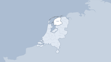 Kaart van de provincie Friesland