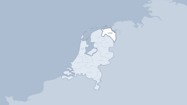 Kaart van de provincie Groningen