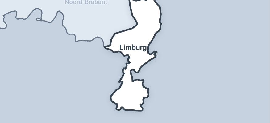 Kaart van de provincie Limburg